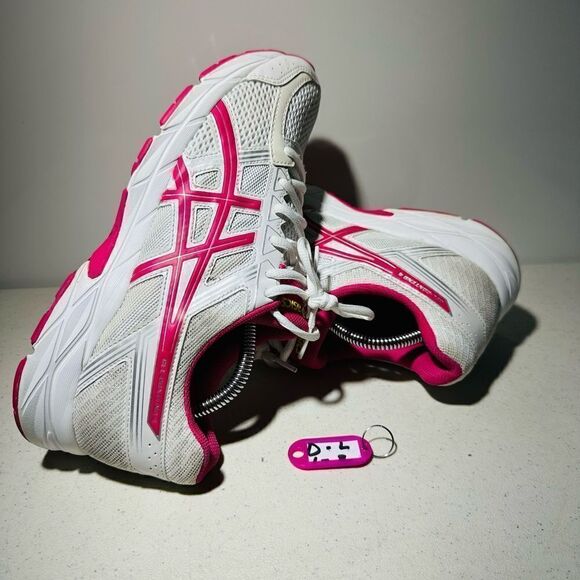 Asics Women's Gel Contend 4 Size 9 Pink White Running Shoes Ortholite T765N - Picture 1 of 8